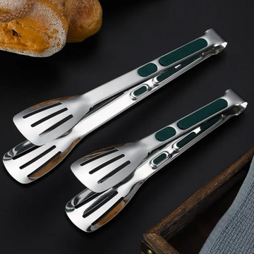 Rubber Padded Food Tongs - Set of 2